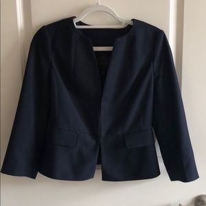 The Limited navy, cropped peplum blazer